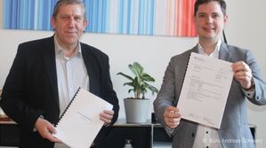 MdB Andreas Schwarz mit Bambergs 2. Bürgermeister und Klimareferenten Jonas Glüsenkamp